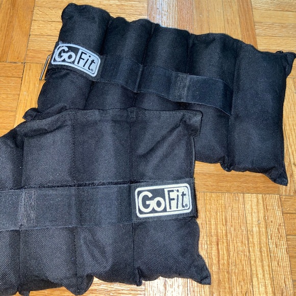 GoFit 10lb Ankle Weights (5 lbs each) - Black - Velcro - Used - Picture 1 of 2